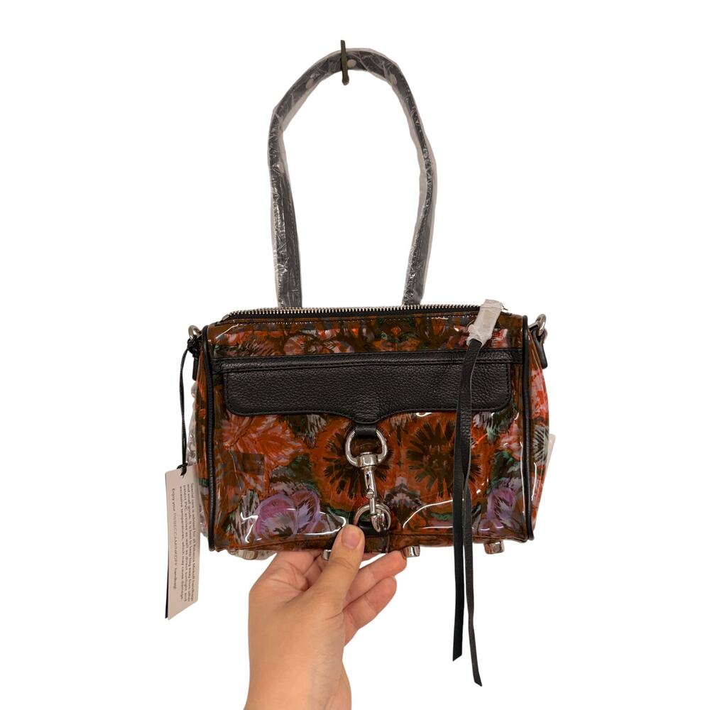 NWT Rebecca Minkoff Mini Mac Clear Floral Crossbody Mexi Flower Print Multi $145
